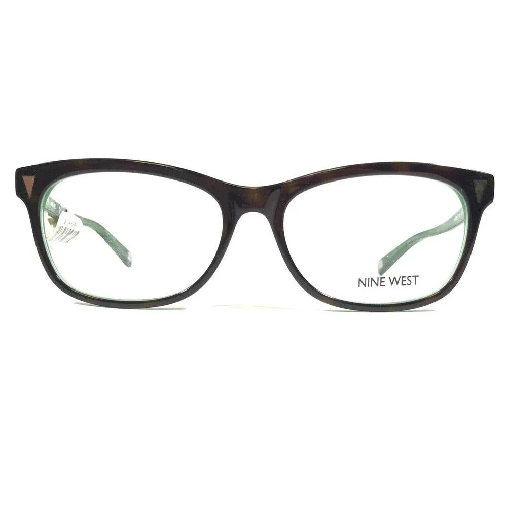 Nine West Eyeglasses Frames Green Tortoise Square Full Rim 52-16-130